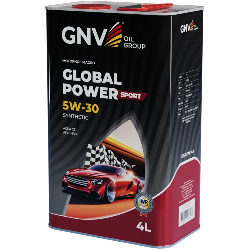 Моторное масло GNV Global Power Sport 5W30 СИНТ SN/CF C3 4 л