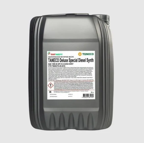 Моторное масло TANECO DeLuxe Special Diesel Synth 10W40 СИНТ E4 CI-4 20 л 
